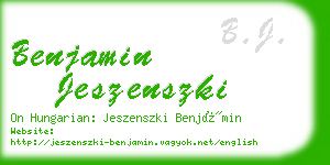 benjamin jeszenszki business card